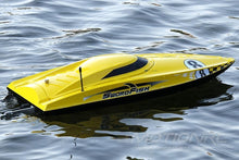Load image into Gallery viewer, Bancroft Swordfish Deep V Yellow 675mm (26.5") Racing Boat - RTR