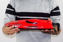 Load image into Gallery viewer, Bancroft Swordfish Mini Red 430mm (17") Racing Boat - RTR